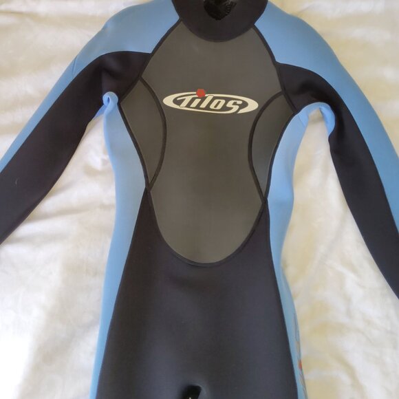 Tilos Wetsuit Full one piece zip back wet suit vest jump 3/2 EUC - Picture 4 of 5